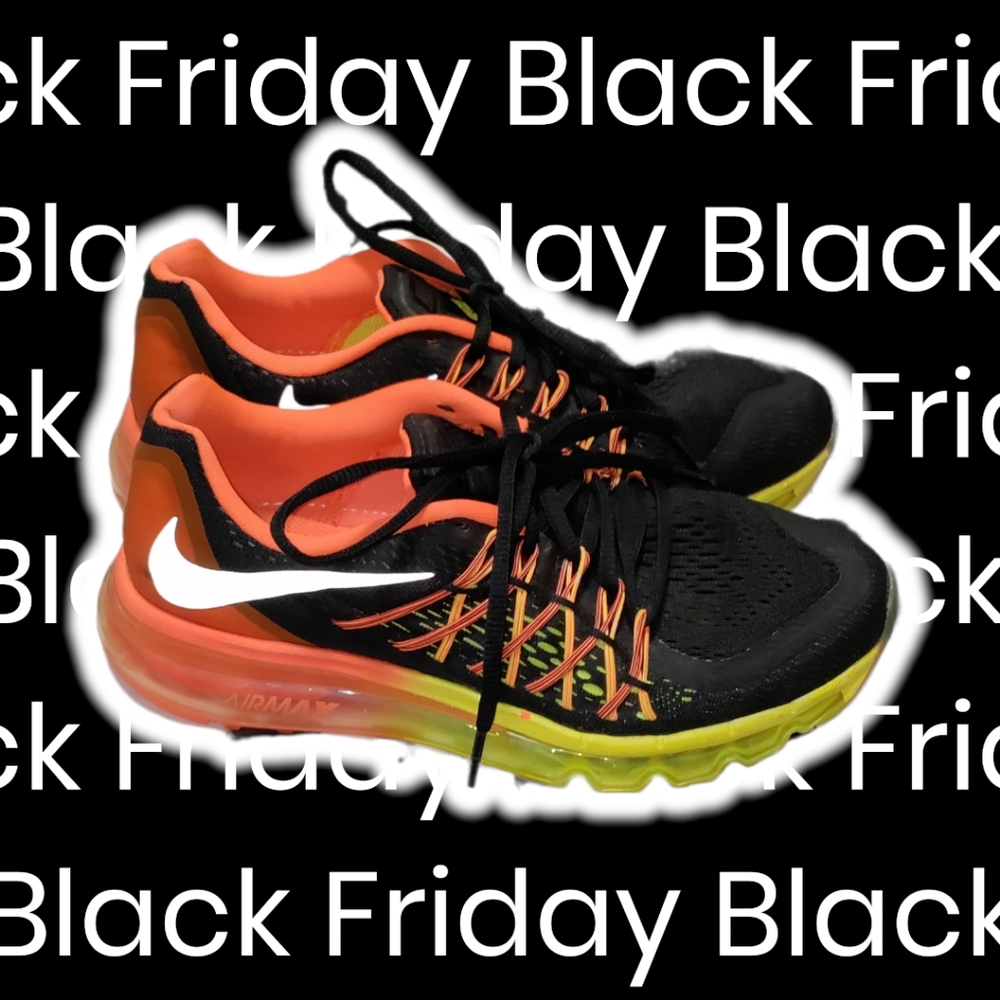 🔥Nike AirMax!🔥orange and yellow and black! Size 6Y